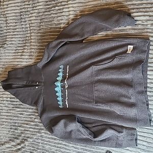 10 Tree Embroidered Pullover Hoodie charcoal colour size L